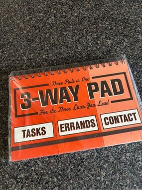 Knock Knock 3-Way Pad Orange and Black Brand New!! Great Gift!